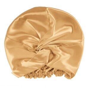 BLISSY MULBERRY SILK BONNET GOLD OS NWT